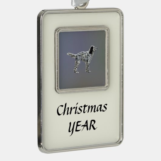Lewellin Setter Rahmen-Ornament Silber (Rechts)