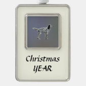 Lewellin Setter Rahmen-Ornament Silber (Vorderseite)