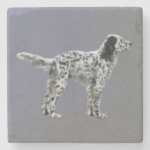 Lewellin Setter Steinuntersetzer (Vorderseite)