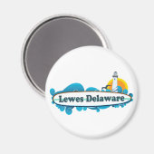 Lewes Beach "Surf" Design. Magnet (Vorderseite/Rückseite)