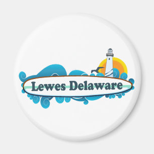 Lewes Beach "Surf" Design. Magnet