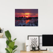 Lewes Canal Sunset 2005 Poster (Heimbüro)