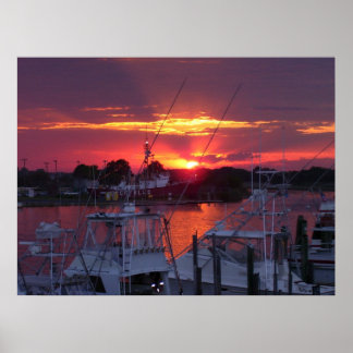 Lewes Canal Sunset 2005 Poster