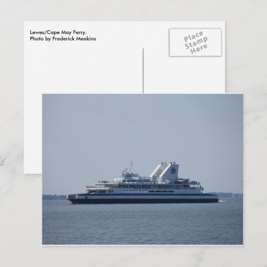 Lewes/Cape May Ferry Postkarte (Vorne/Hinten)