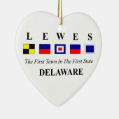 Lewes, De 2 - Seeflaggen-Rechtschreibung Keramikornament (Rechts)