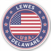 Lewes Delaware, Lewes Aufkleber (Vorderseite)