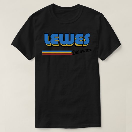 Lewes Delaware Retro Style Design T-Shirt (Design vorne)