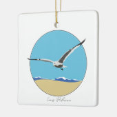 Lewes, Delaware Sea Gull am Strand Keramikornament (Links)