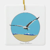 Lewes, Delaware Sea Gull am Strand Keramikornament (Vorderseite)