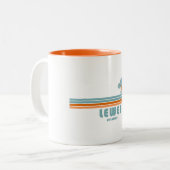 Lewes Delaware Sun Palm Trees Zweifarbige Tasse (Vorderseite Links)