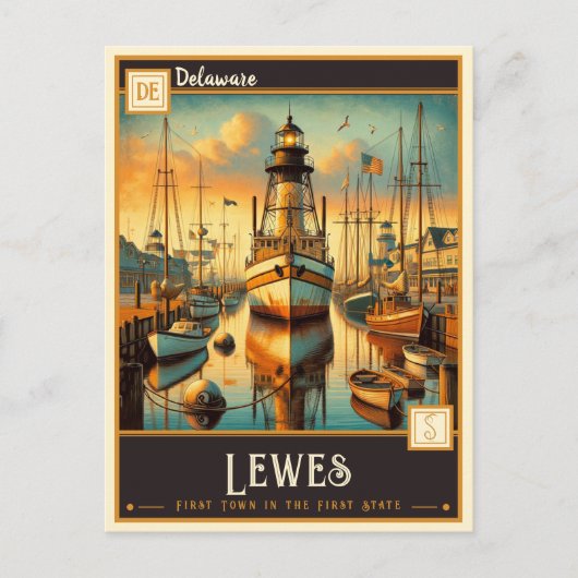 Lewes, Delaware | Vintage Postkarte (Vorderseite)