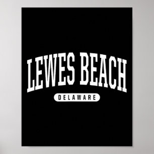 Lewes Strand Delaware Ferien im College-Stil De Us Poster