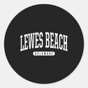 Lewes Strand Delaware Ferien im College-Stil De Us Runder Aufkleber