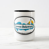 Lewes-Strand-ovaler Entwurf Zweifarbige Tasse (Mittel)