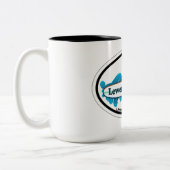 Lewes-Strand-ovaler Entwurf Zweifarbige Tasse (Links)