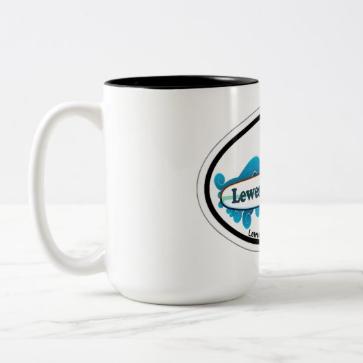 Lewes-Strand-ovaler Entwurf Zweifarbige Tasse (Links)