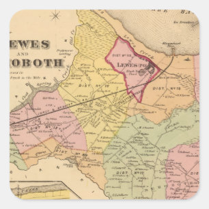 Lewes und RehoBeide Quadratischer Aufkleber