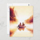 "Lewis and Clark" River Scene Wassercolor Postkarte (Vorne/Hinten)