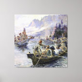 "Lewis and Clark" von Charles M Russell Leinwanddruck (Vorderseite)