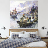 "Lewis and Clark" von Charles M Russell Leinwanddruck (Insitu (Schlafzimmer))