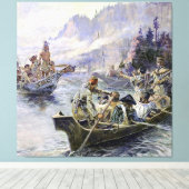 "Lewis and Clark" von Charles M Russell Leinwanddruck (Insitu (Holzboden))
