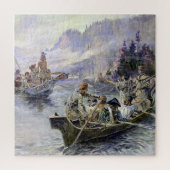 "Lewis and Clark" von Charles M Russell Puzzle (Vertikal)