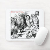 Lewis Carroll - Glass Illustration & Quote Mousepad (Mit Mouse)