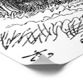 Lewis Carroll - Glass Illustration & Quote Poster (Ecke)