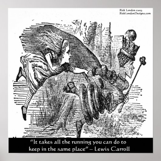 Lewis Carroll Graphic & Famous Quote Poster (Vorne)
