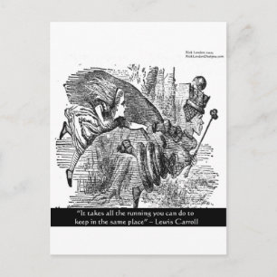 Lewis Carroll Graphic & Famous Quote Postkarte