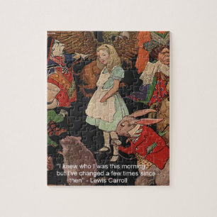 Lewis Carroll Illustration & Mind Change Zitat Puzzle