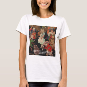 Lewis Carroll Illustration & Mind Change Zitat T-Shirt