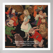 Lewis Carroll & Mind Change Quote Poster (Vorne)