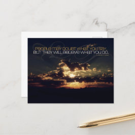 Lewis Cass "Doubt" Inspiration Zitat Postkarte