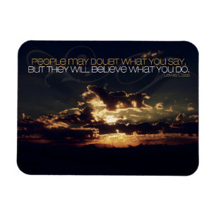 Lewis Cass "Doubt" Inspirational Quote flexibel Magnet