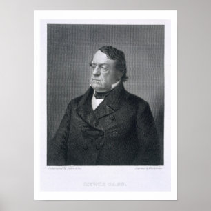 Lewis Cass, eingraviert von William G. Jackman (fl Poster