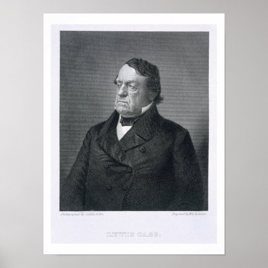 Lewis Cass, eingraviert von William G. Jackman (fl Poster (Vorne)