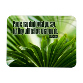 Lewis Cass Inspiration Zitat "Zweifel" flexibel Magnet