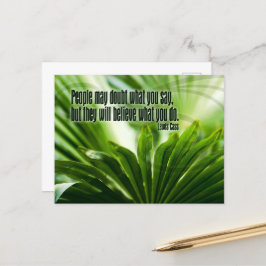 Lewis Cass Inspiration Zitat "Zweifel" Postkarte