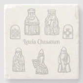 Lewis Chessmen in the Frontline Steinuntersetzer (Vorderseite)