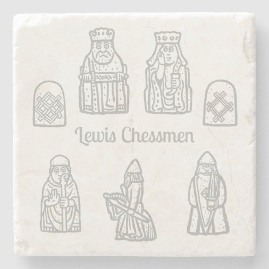 Lewis Chessmen in the Frontline Steinuntersetzer (Vorderseite)
