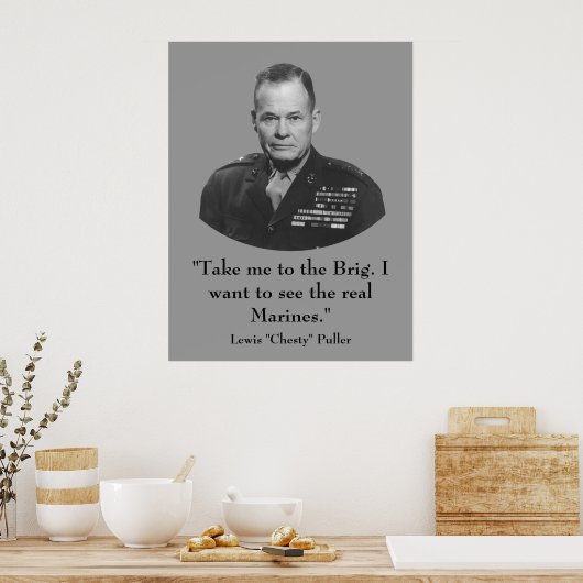 Lewis "Chesty" Puller — Kriegsheld Poster (Küche)