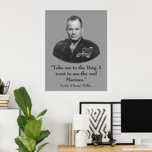 Lewis "Chesty" Puller — Kriegsheld Poster (Heimbüro)