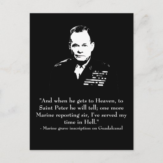 Lewis "Chesty" Puller Postkarte (Vorderseite)