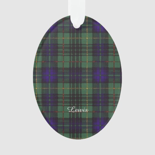 Lewis-Clan karierter schottischer Kilt Tartan Ornament (Vorderseite)