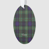 Lewis-Clan karierter schottischer Kilt Tartan Ornament (Vorderseite)