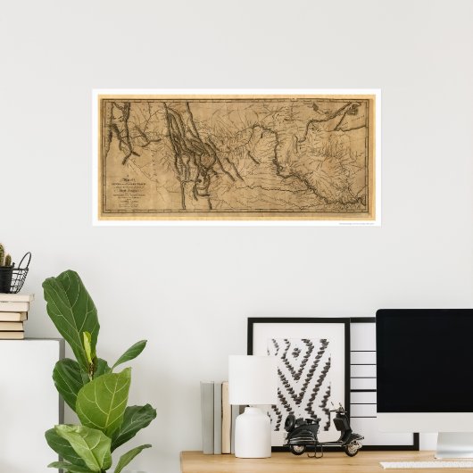 Lewis & Clark Expedition Map - 1804 Poster (Heimbüro)
