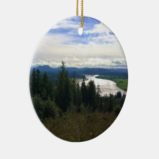 Lewis & Clark River, OR Keramik Ornament (Rechts)