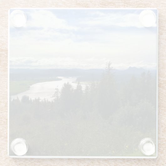 Lewis & Clark River, Oregon Glasuntersetzer (Rückseite)