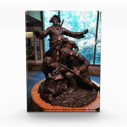 Lewis & Clark Statue, Fort Clatsop, Oregon Fotoblock (Vorderseite)